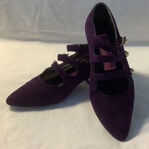 Susan Bennis Purple Suede French Inspired Shoes